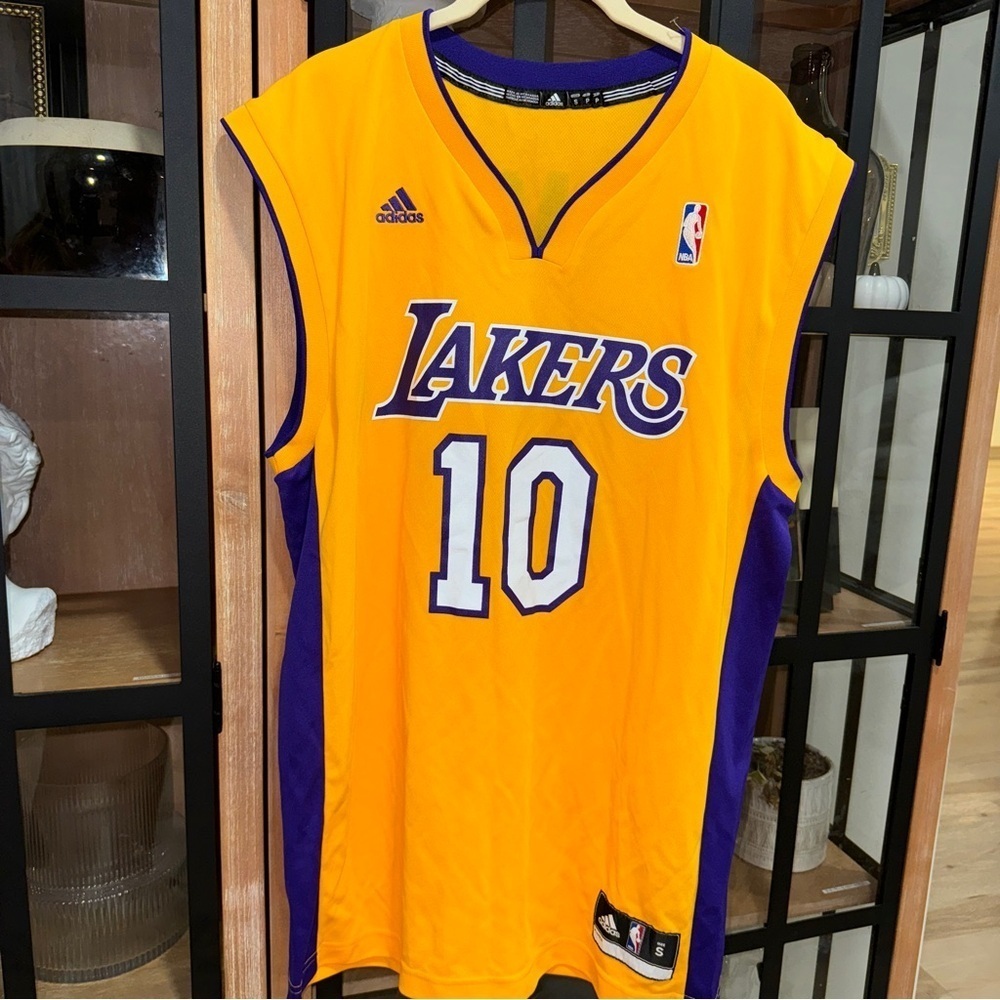 NBA Lakers Steve Nash Jersey Los Angeles Adidas Swingman Men's Small Gold